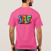 JAF graffiti stijl - kleurrijke urban art typograf T-shirt (Achterkant)