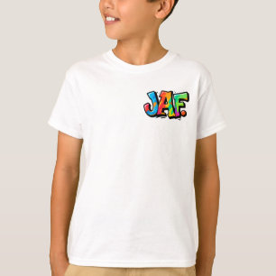 JAF graffiti stijl - kleurrijke urban art typograf T-shirt