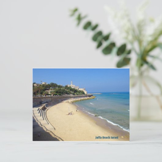 Jaffa Beach Israel Feestdagenkaart (Staand voorkant)