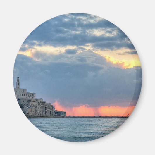 Jaffa bij zonsondergang magneet (Voorkant)