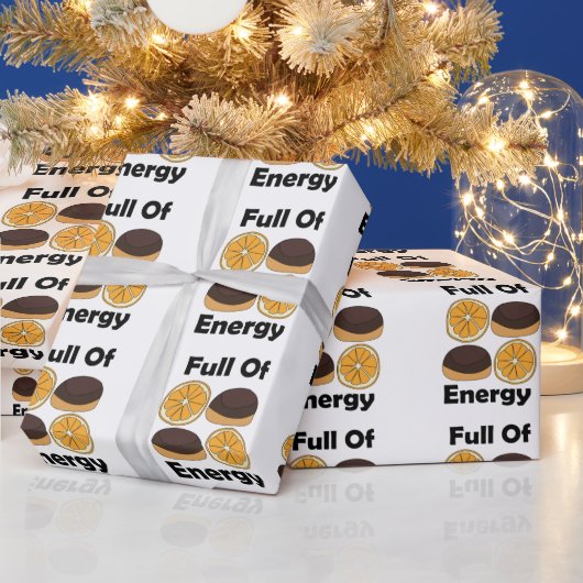 Jaffa Chocolade Sinaasappel Cake Vol Energie Cadeaupapier (Feestdagen)
