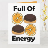 Jaffa Chocolade Sinaasappel Cake Vol Energie Kaart (Gele Bloem)