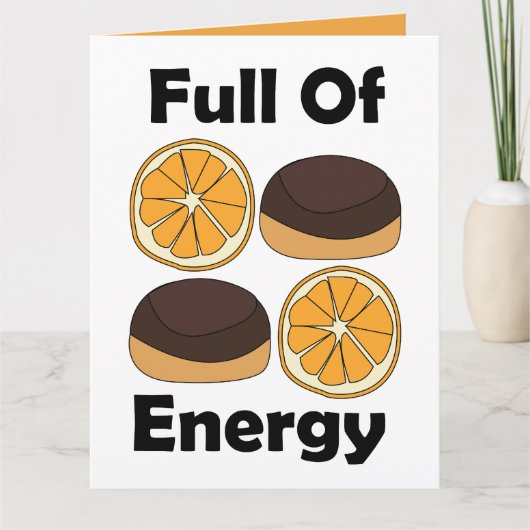 Jaffa Chocolade Sinaasappel Cake Vol Energie Kaart (Voorkant)