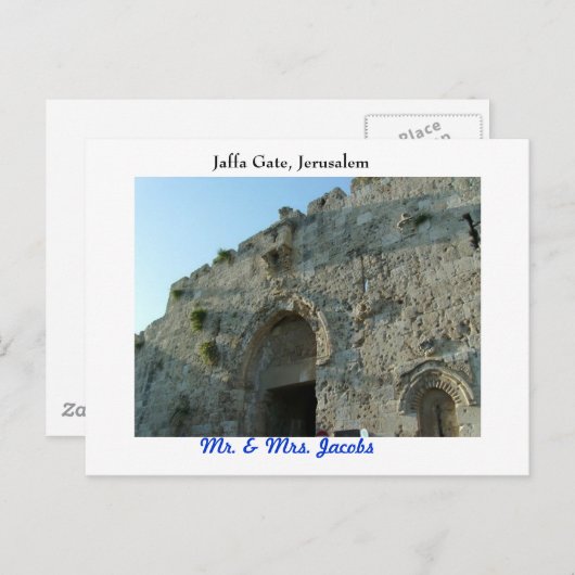 Jaffa Gate, Jeruzalem Briefkaart (Voorkant / Achterkant)