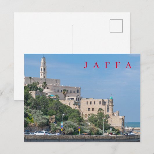 Jaffa Old City uitzicht briefkaart (Voorkant / Achterkant)