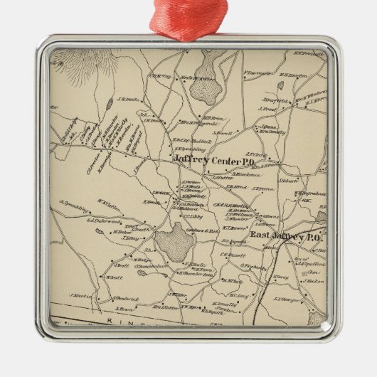 Jaffrey, Cheshire Co Metalen Ornament (Voorkant)