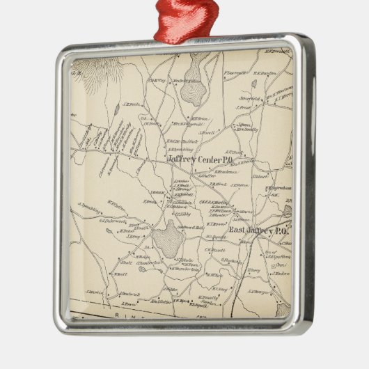 Jaffrey, Cheshire Co Metalen Ornament (Links)