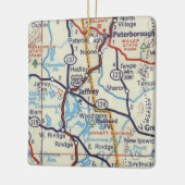 Jaffrey NH  Map Keramisch Ornament (Links)