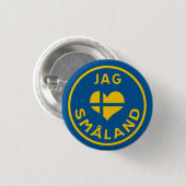 Jag älskar Småland - I love Småland Ronde Button 3,2 Cm (Voorkant /achterkant)