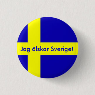 Jag älskar Sverige Button