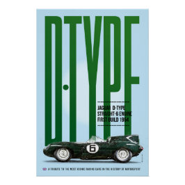 Jag D-Type Tribute Perfect Poster
