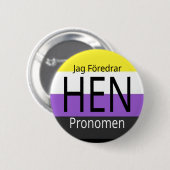Jag föredrar hen pronomen - knapp ronde button 5,7 cm (Voorkant /achterkant)