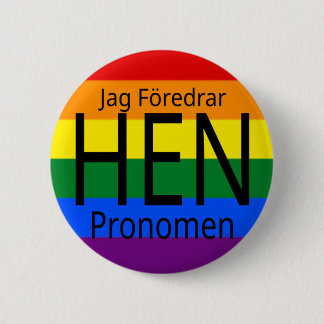 Jag föredrar hen pronomen pride - knapp ronde button 5,7 cm