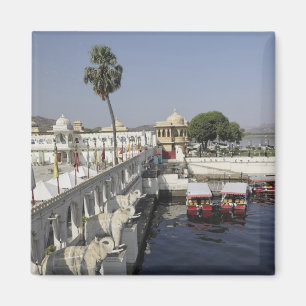 Jag Mindar-paleis, Meer Pichola, Udaipur, India. Magneet