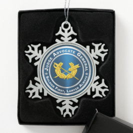 JAG rechter advocaat-generaal Tin Sneeuwvlok Ornament