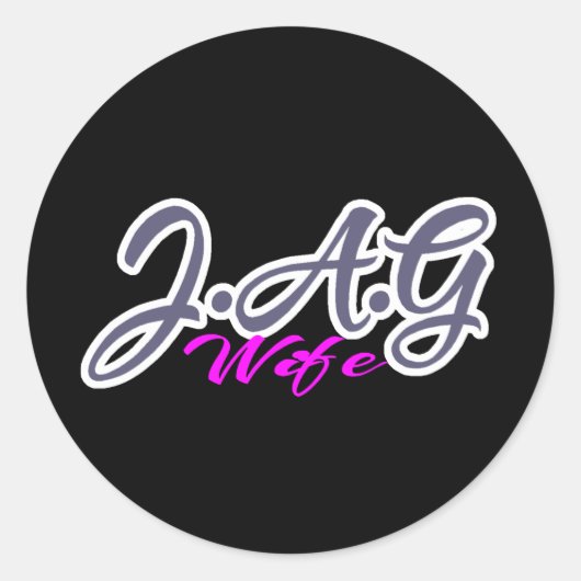 Jag Ronde Sticker (Voorkant)