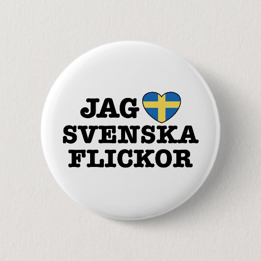 Jag Svenska Flickor Ronde Button 5,7 Cm (Voorkant)