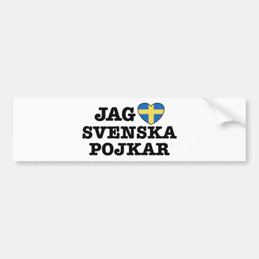 Jag Svenska Pojkar Bumpersticker (Voorkant)
