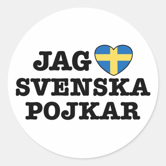 Jag Svenska Pojkar Ronde Sticker (Voorkant)