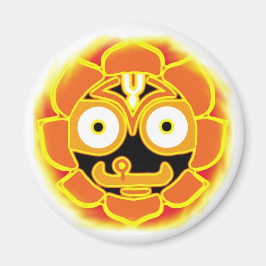 Jagannath Swami ronde magneet (Voorkant)