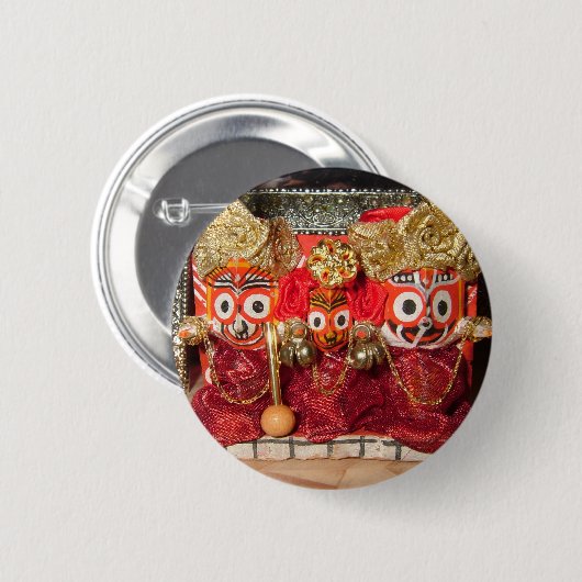 Jagannatha Deities Button (Voorkant /achterkant)