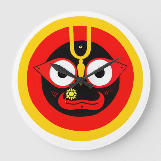 jagannatha "Lord of the Universe" Wall Clock Grote Klok (Voorkant)