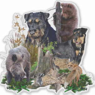 Jagdanger Apache tegen Renbrad. Sticker