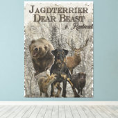 Jagdanger, Beste Beast tegen Renbrad Paperweight P Canvas Afdruk (Insitu (Houten vloer))