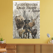 Jagdanger, Beste Beast tegen Renbrad Paperweight P Canvas Afdruk (Insitu (Woonkamer))