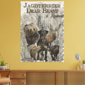 Jagdanger, Beste Beast tegen Renbrad Paperweight P Canvas Afdruk (Insitu (Woonkamer))