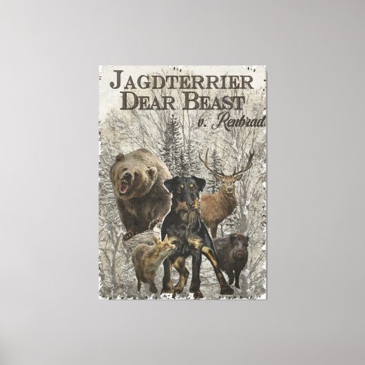 Jagdanger, Beste Beast tegen Renbrad Paperweight P Canvas Afdruk (Voorkant)