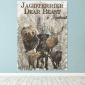Jagdanger, Beste Beast tegen Renbrad Paperweight P Canvas Afdruk (Insitu (Houten vloer))