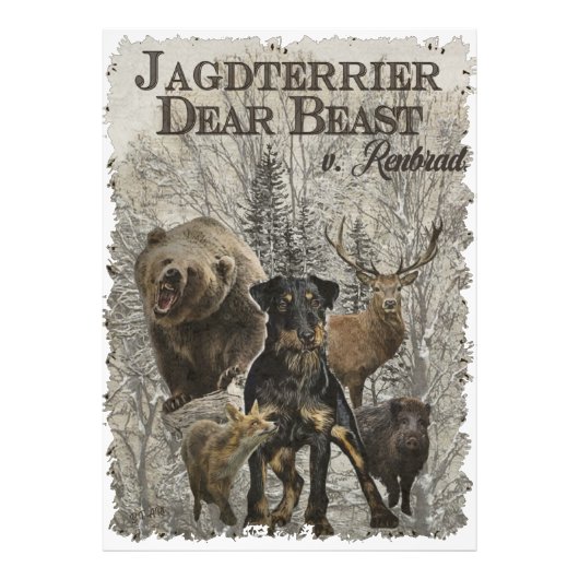 Jagdanger, Beste Beast tegen Renbrad Paperweight P Foto Afdruk (Voorkant)