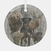 Jagdanger, Beste Beast tegen Renbrad Paperweight P Glas Ornament (Voorkant)