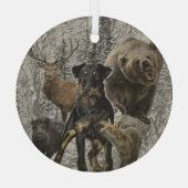 Jagdanger, Beste Beast tegen Renbrad Paperweight P Glas Ornament (Achterkant)