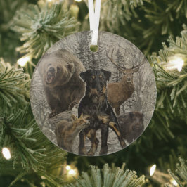 Jagdanger, Beste Beast tegen Renbrad Paperweight P Glas Ornament