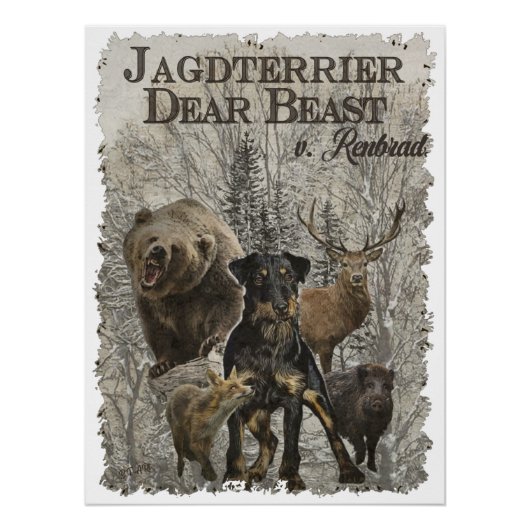Jagdanger, Beste Beast tegen Renbrad Paperweight P Perfect Poster (Voorkant)