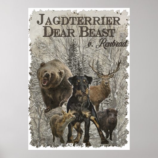 Jagdanger, Beste Beast tegen Renbrad Paperweight P Poster (Voorkant)