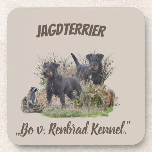 Jagdanger , Bo v. Renbrad Kennel.' Sticker Pape Bier Onderzetter (Voorkant)