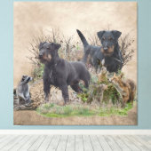 Jagdanger , Bo v. Renbrad Kennel.' Sticker Pape Canvas Afdruk (Insitu (Houten vloer))