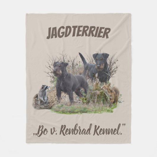 Jagdanger , Bo v. Renbrad Kennel.' Sticker Pape Fleece Deken (Voorkant)