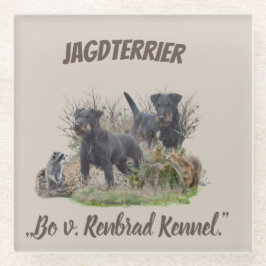 Jagdanger , Bo v. Renbrad Kennel.' Sticker Pape Glazen Onderzetter