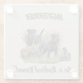 Jagdanger , Bo v. Renbrad Kennel.' Sticker Pape Glazen Onderzetter (Achterkant)