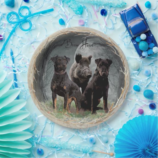 Jagdanger, dapper hart papieren bordje (Feest)