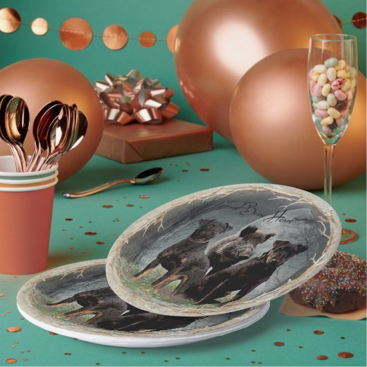 Jagdanger, dapper hart papieren bordje (Multi)