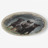 Jagdanger, dapper hart papieren bordje (Gekanteld)