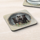 Jagdanger, dappere poster acryl bier onderzetter (Linkerzijde)