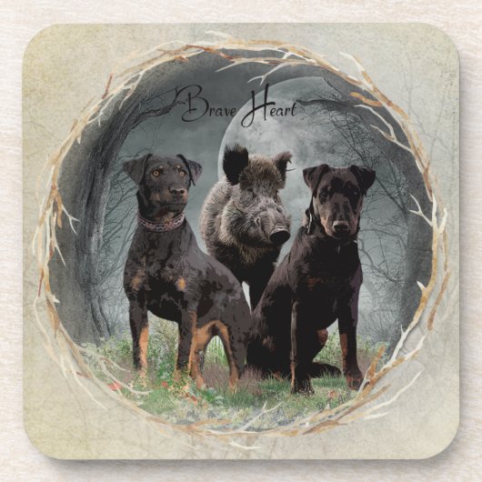 Jagdanger, dappere poster acryl bier onderzetter (Voorkant)