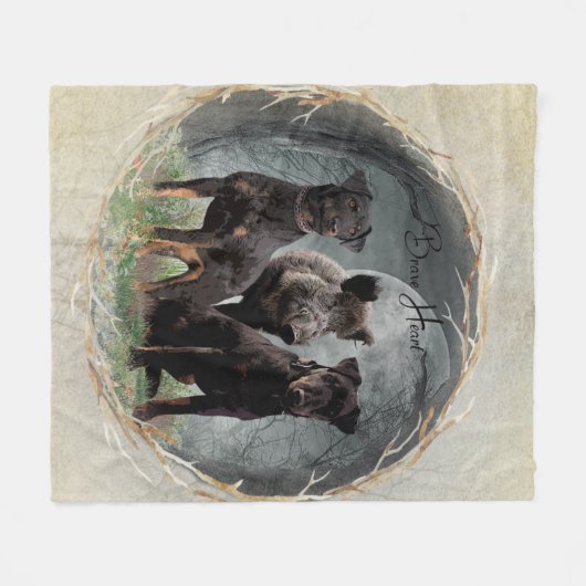 Jagdanger, dappere poster acryl fleece deken (Voorkant (Horizontaal))