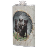 Jagdanger, dappere poster acryl heupfles (Links)